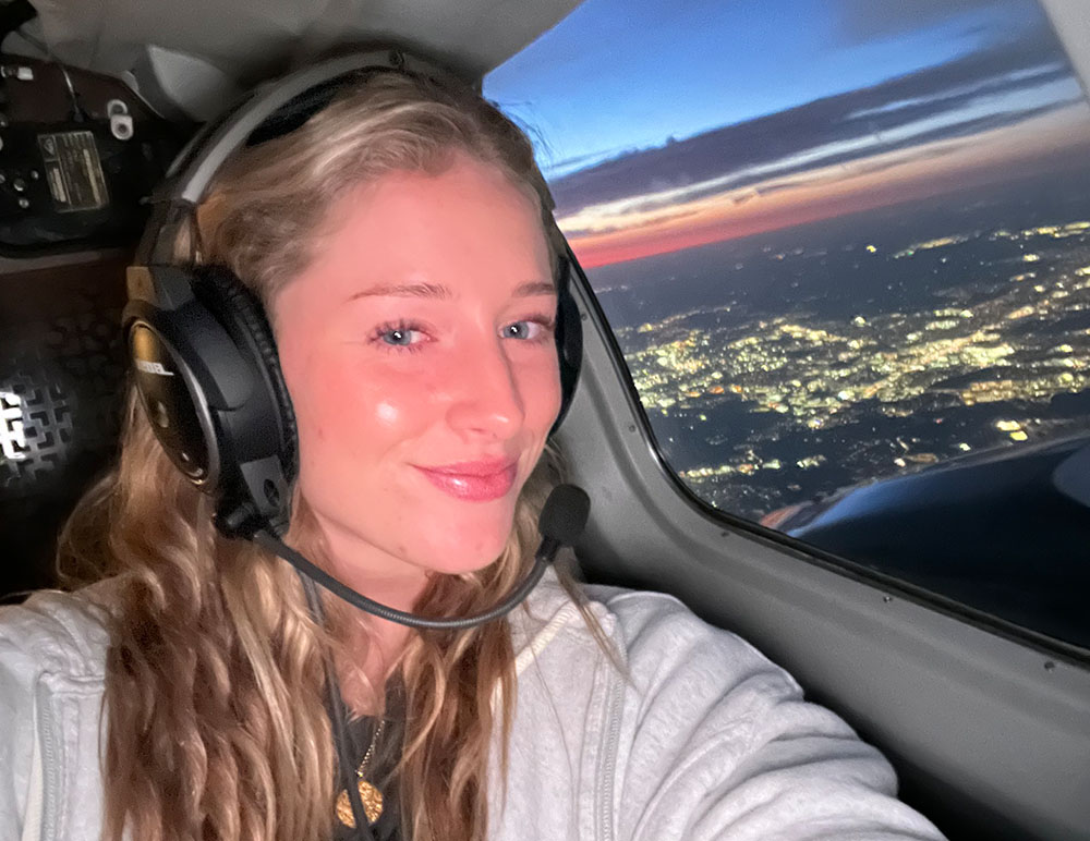 Makayla in plane